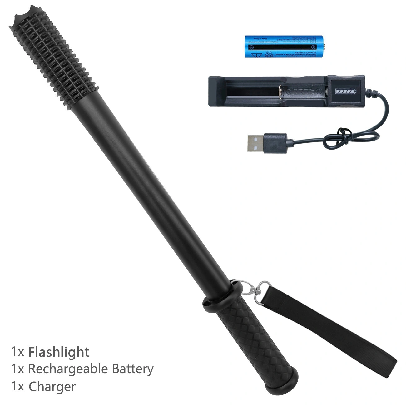 2 Pack USB Rechargeable LED Flashlight, 3 Modes Hiking Security Torch, Camping Outdoor Light Set view 5