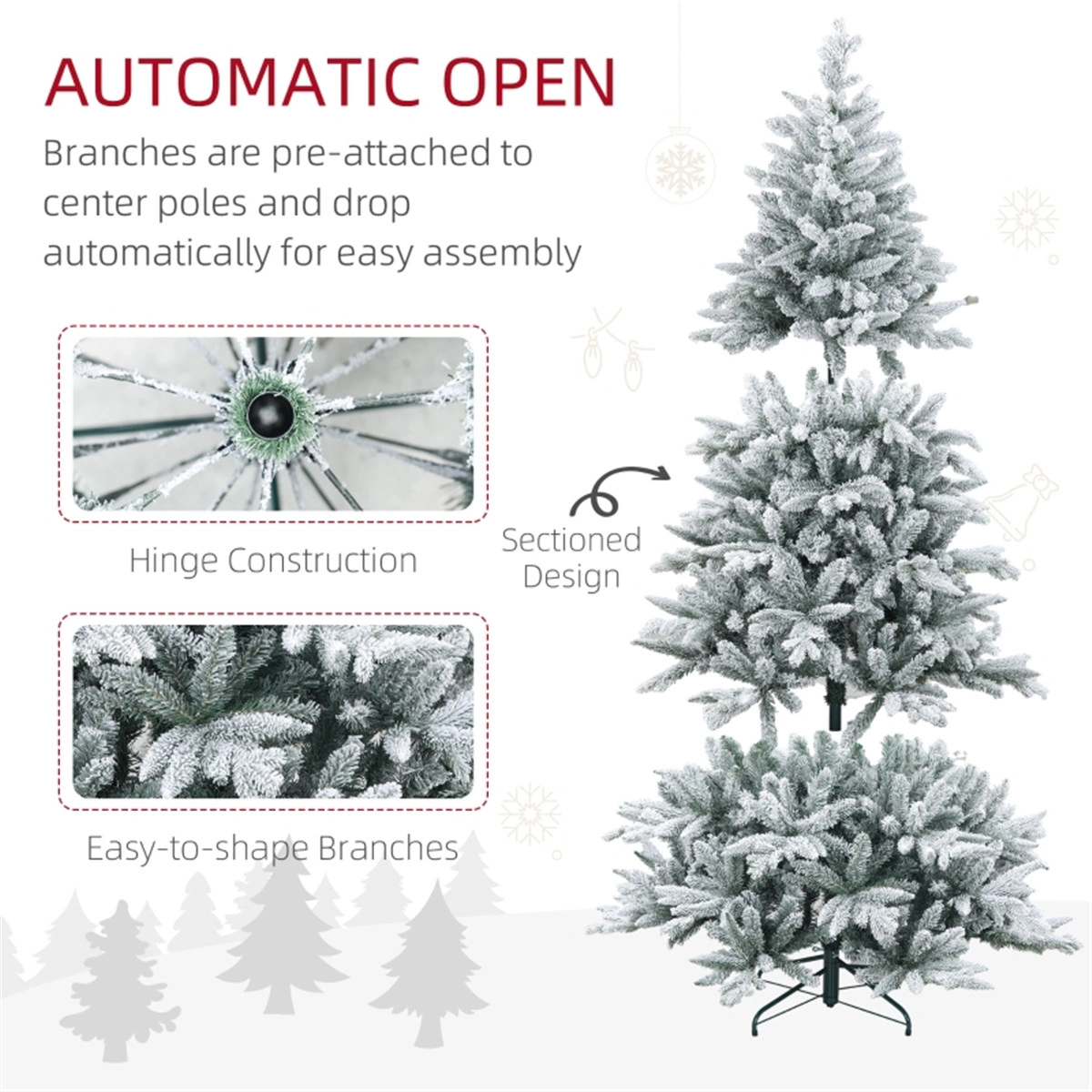 6ft Christmas tree view 2