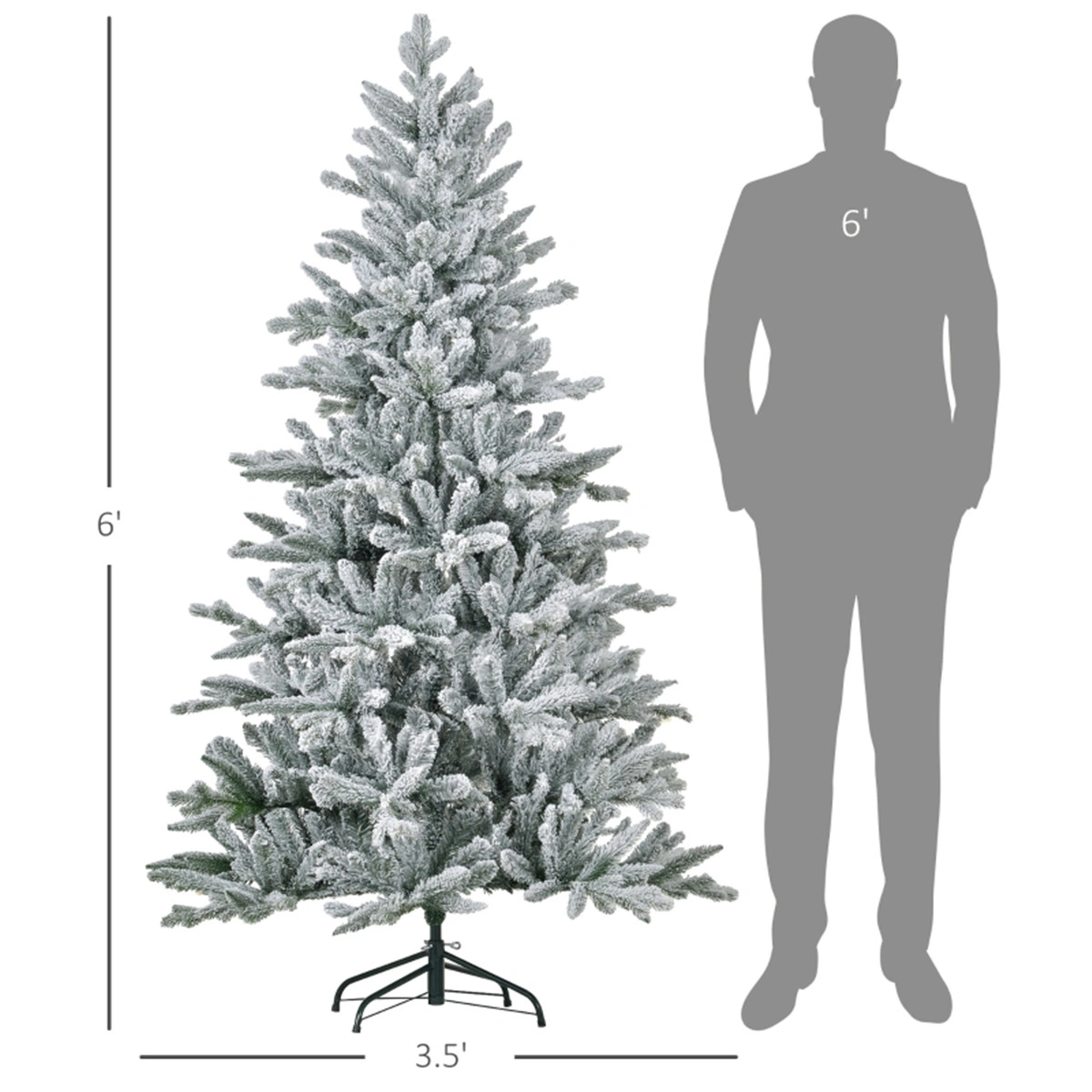 6ft Christmas tree view 3
