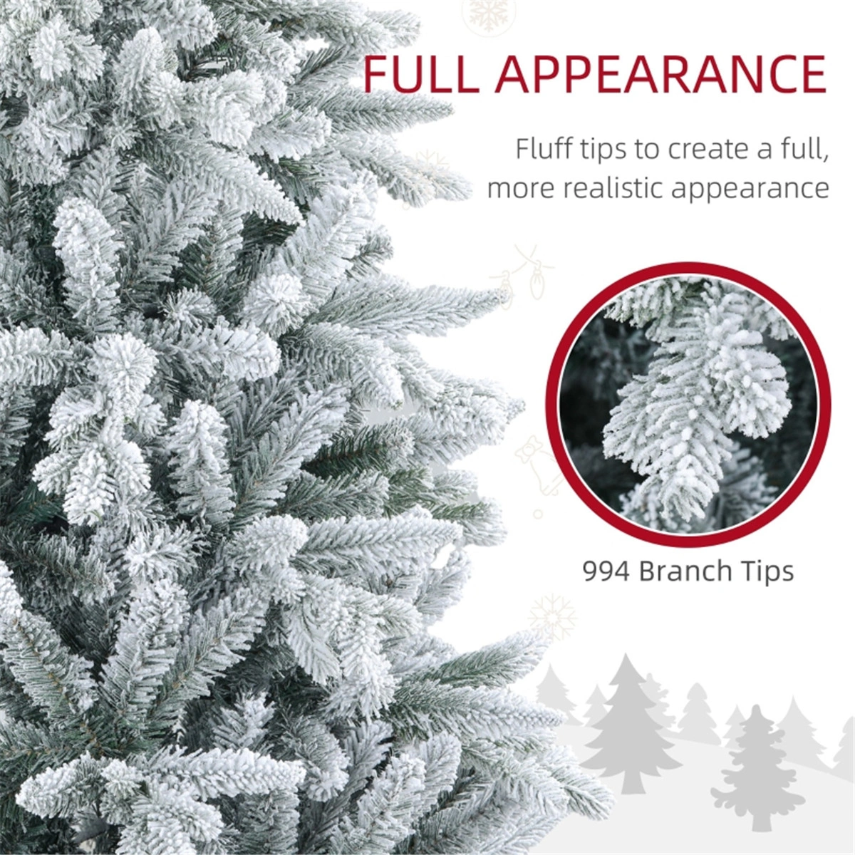 6ft Christmas tree view 4