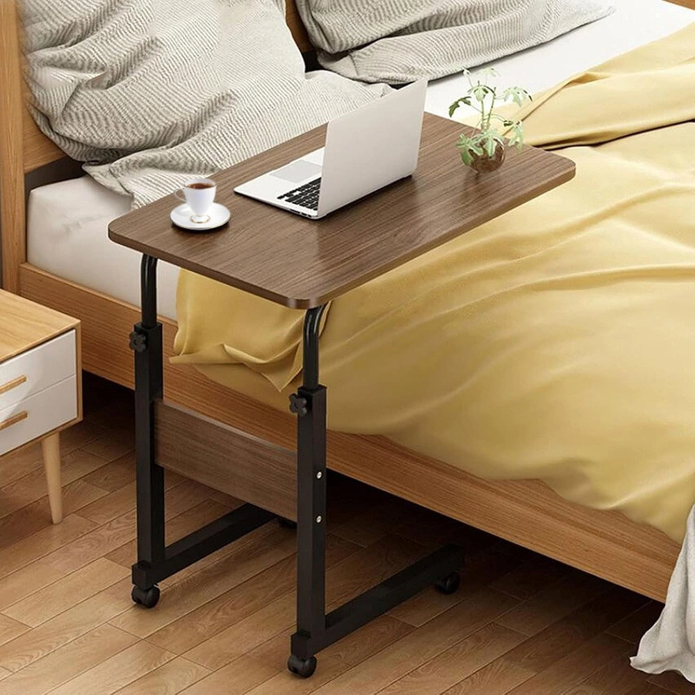 Medical Overbed Bedside Table Adjustable Height with Wheels Hospital Home Desk
