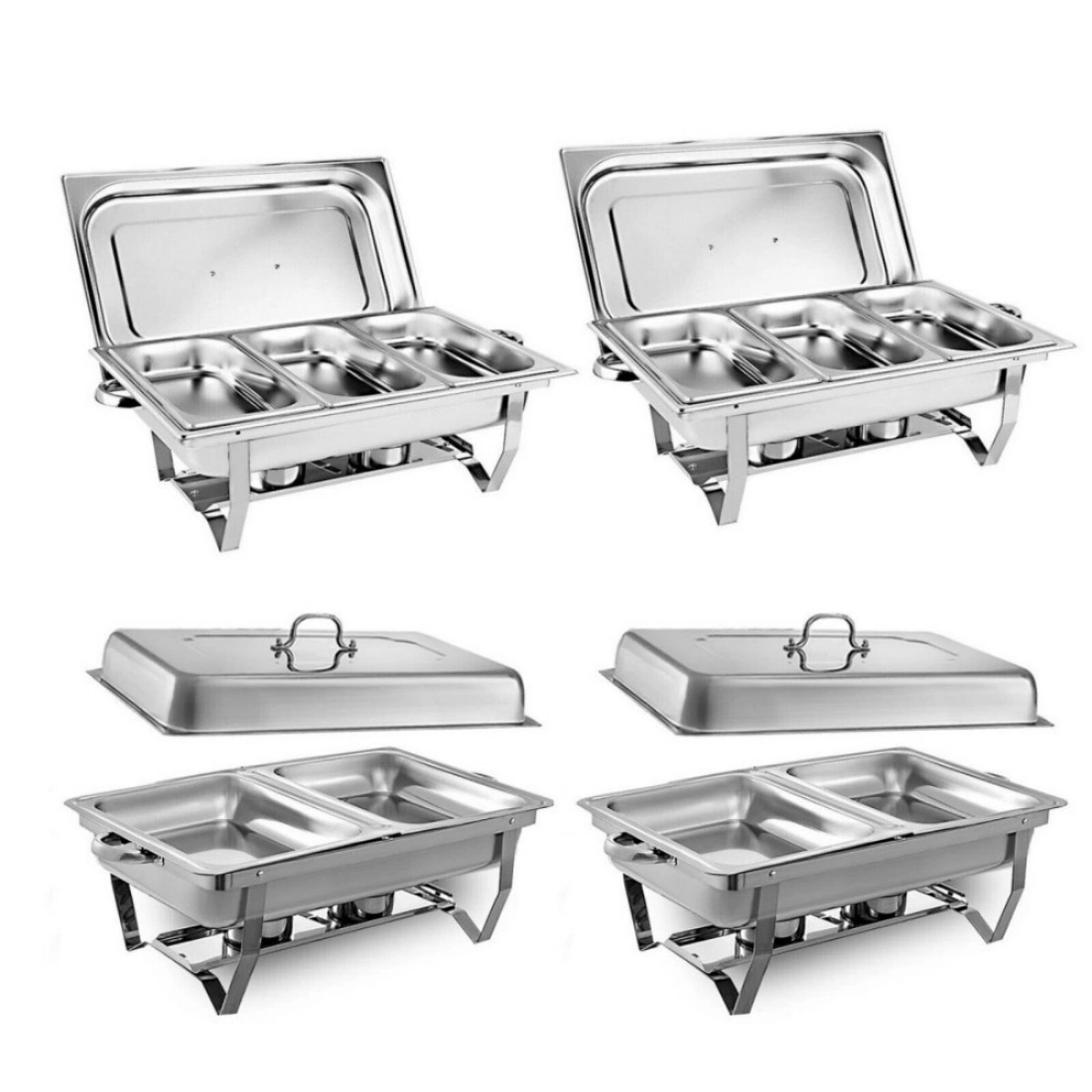 304 Stainless Steel 9L Bain Marie Food Warmer Chafing Dish Buffet Warmer Insulated view 3