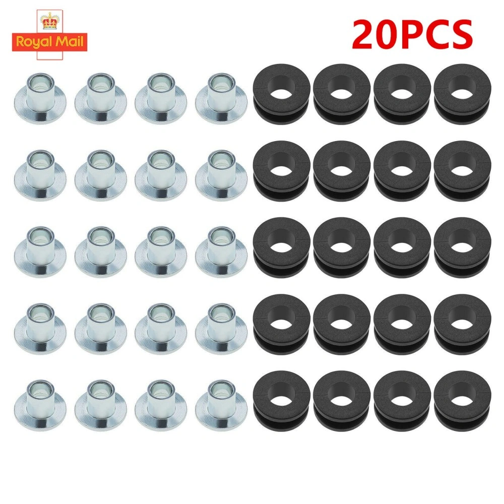 10PCS 6mm Motorcycle Rubber Washers Sleeves Fairing Spacer Grommets for Honda Yamaha view 2