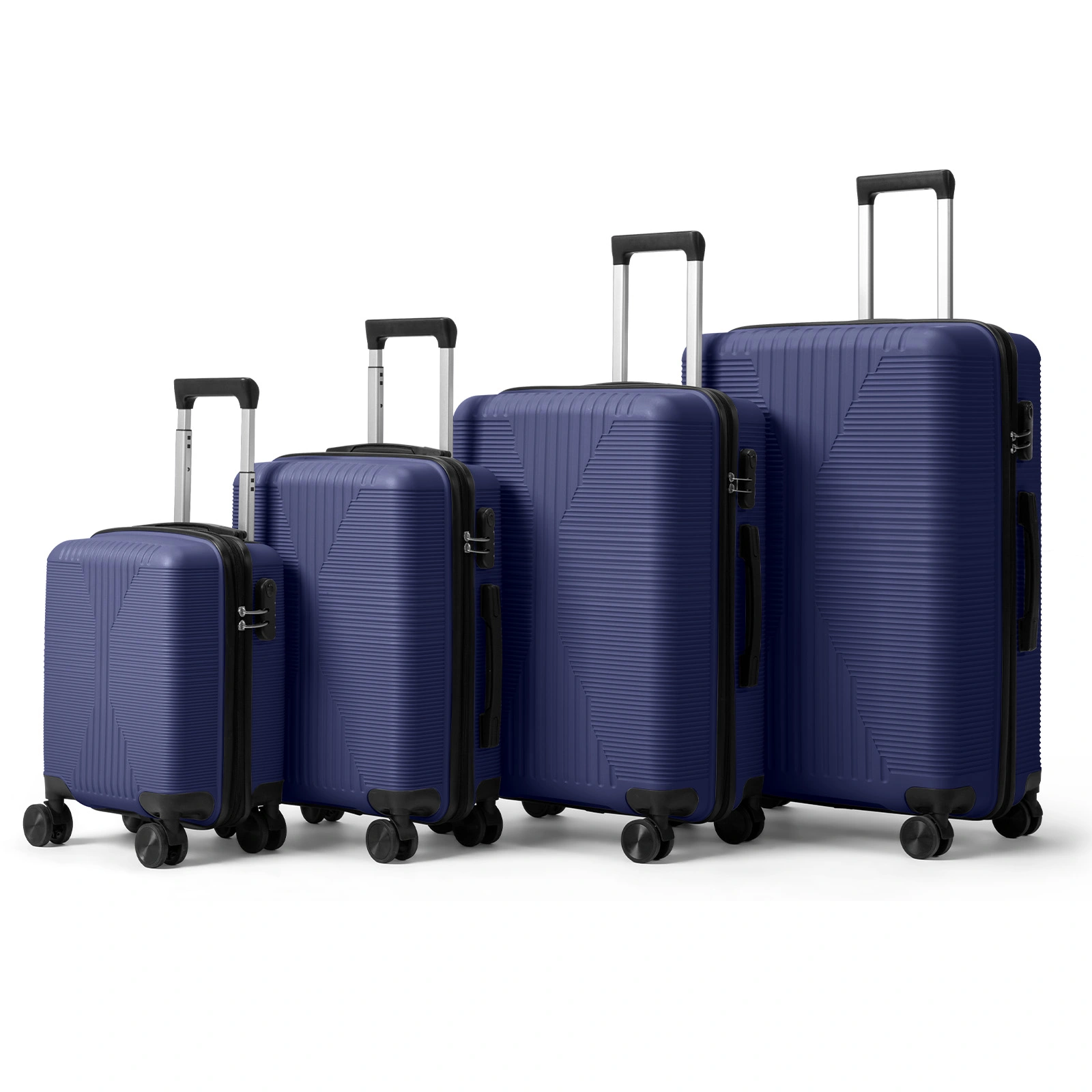 Non-TSA customs lock 4-in-1 PP trolley case, 16in, 20in, 24in, 28in PP, navy blue view 20