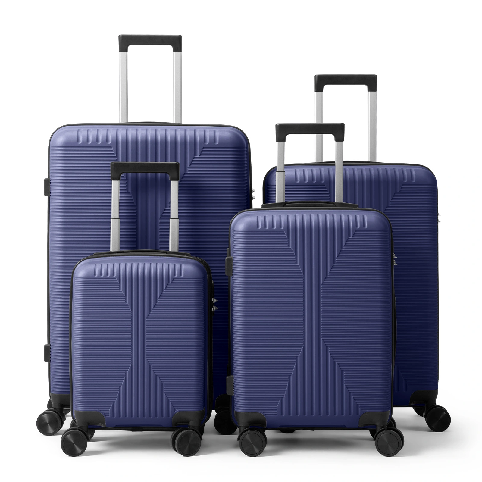 Non-TSA customs lock 4-in-1 PP trolley case, 16in, 20in, 24in, 28in PP, navy blue view 25