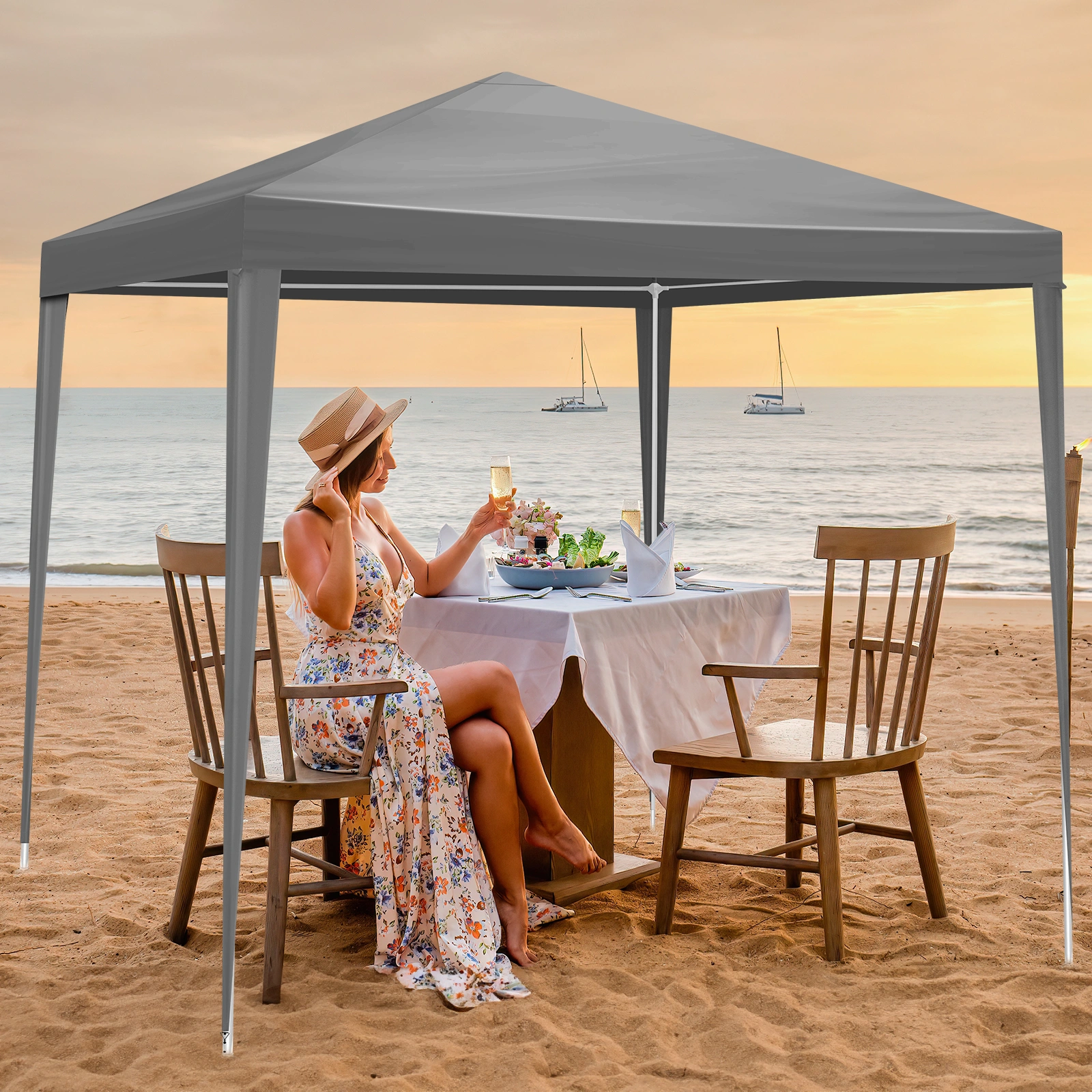 6.5x6.5FT Four Sides Portable Party Tent view 17