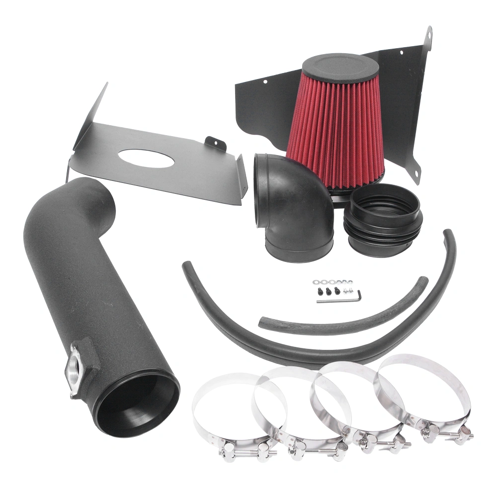 4 Inch Black Intake Pipe with Air Filter for GMC Chevy Cadillac 2009-2014 V8 4.8L 5.3L 6.0L 6.2L
