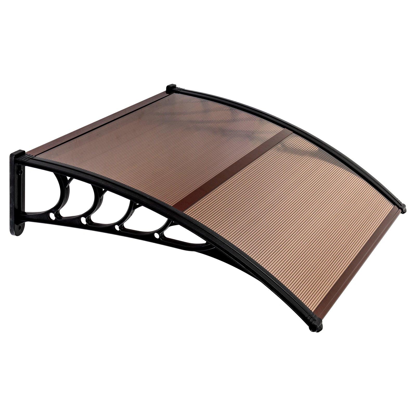 100 x 96cm Household Application Door & Window Rain Cover Eaves Brown Board & Black Holder view 11
