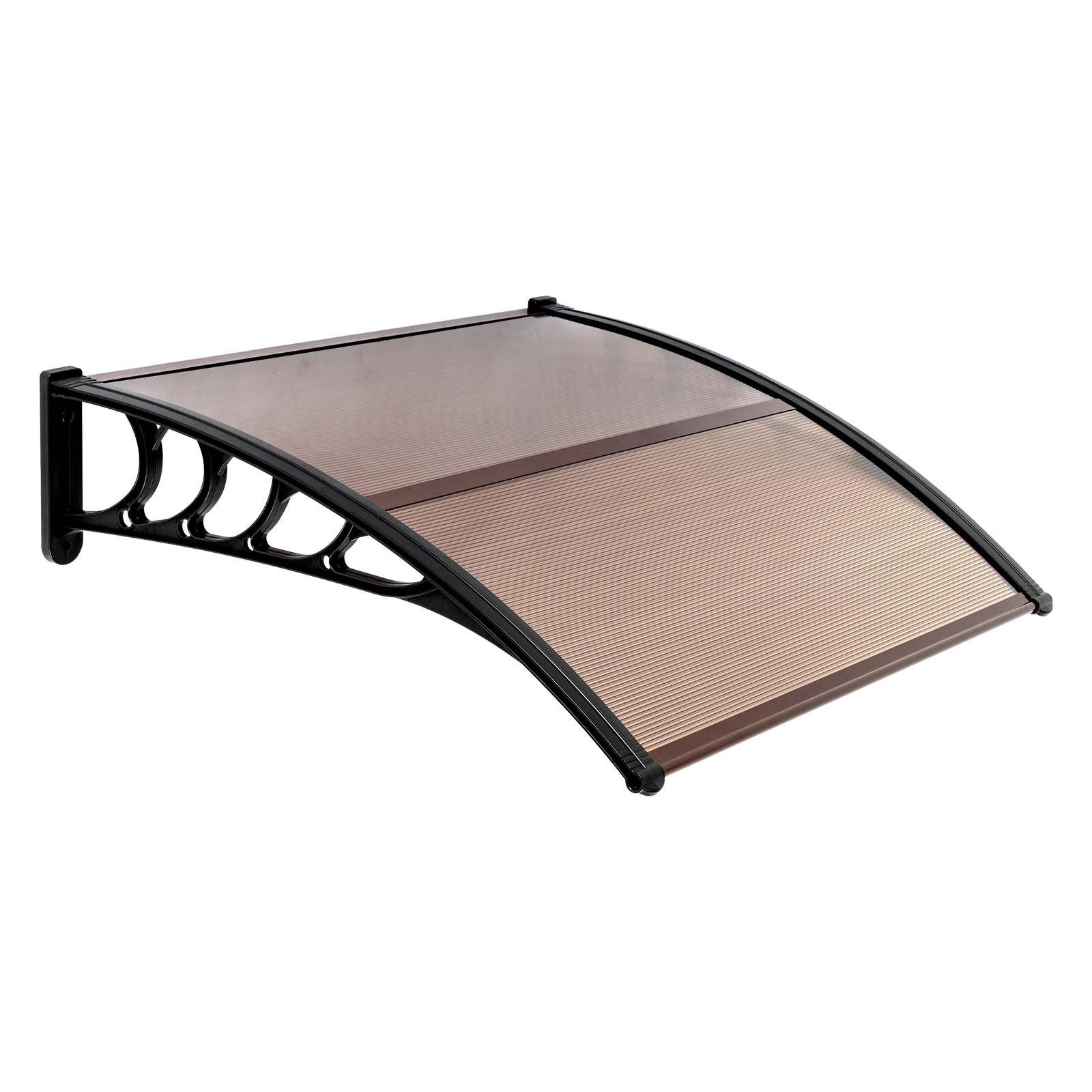 100 x 96cm Household Application Door & Window Rain Cover Eaves Brown Board & Black Holder view 7