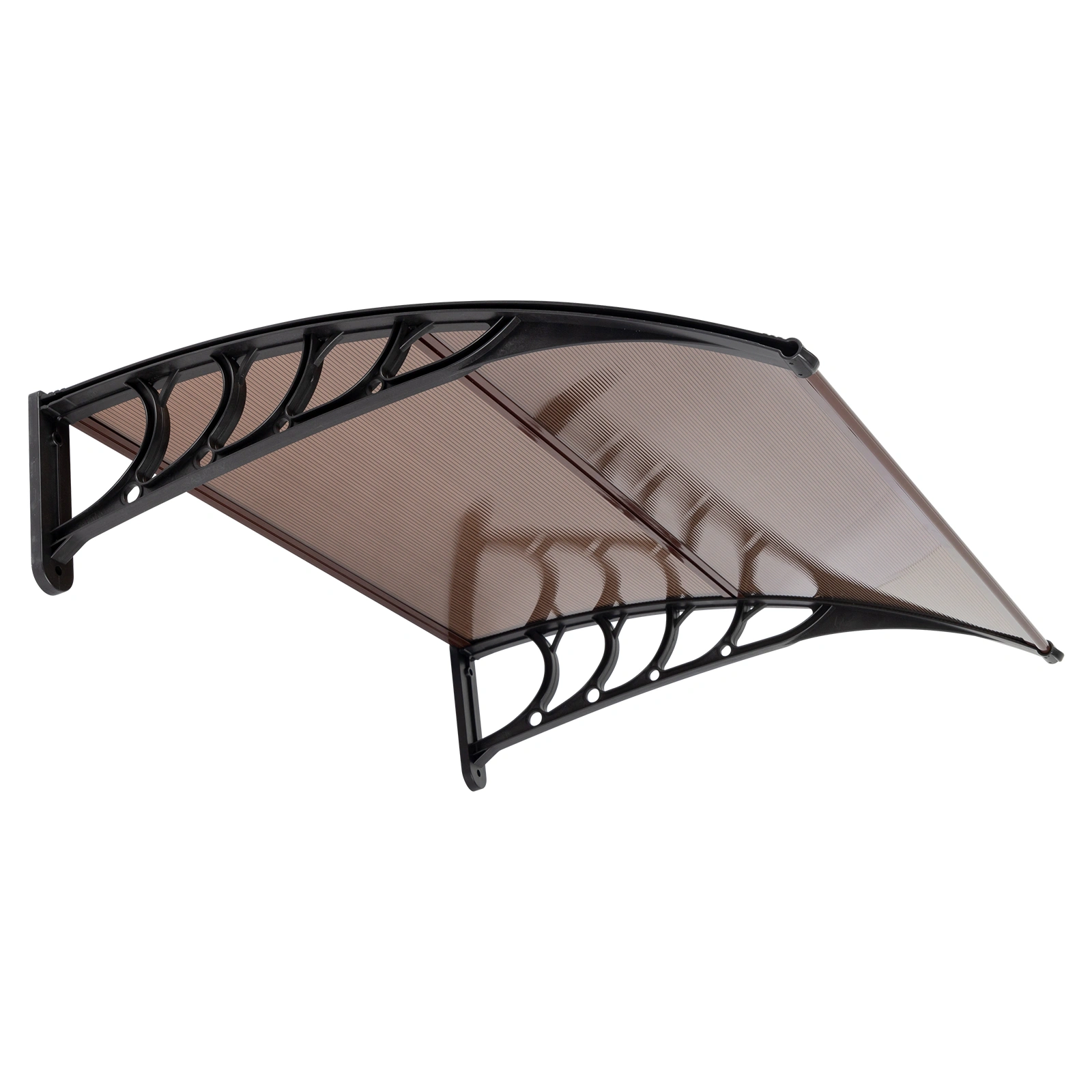 100 x 96cm Household Application Door & Window Rain Cover Eaves Brown Board & Black Holder view 8