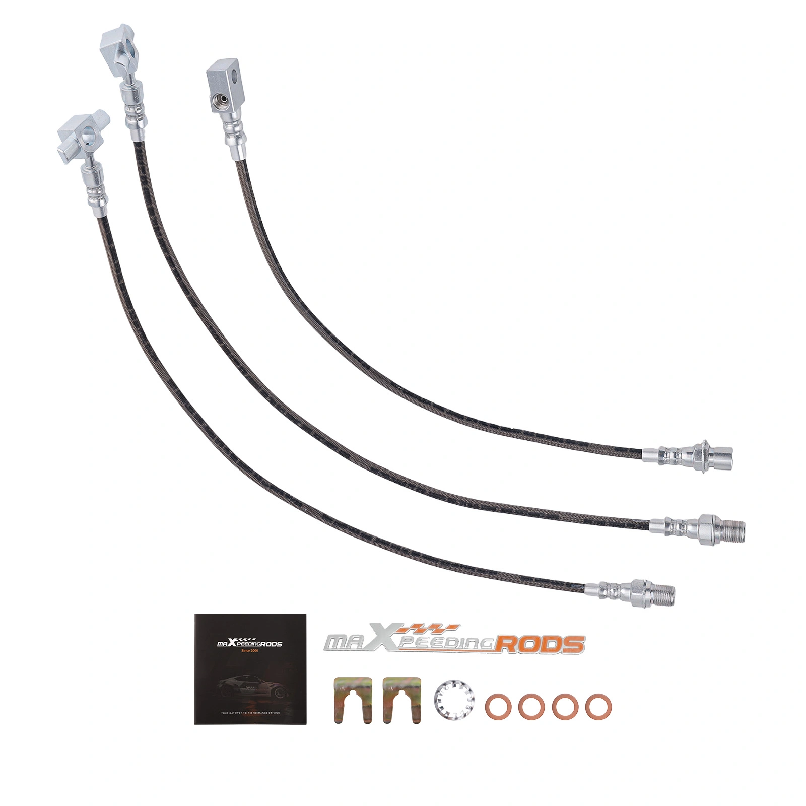 Stainless Steel Brake Lines Kit fit for Chevy GMC C10 K10 C15 K15 71-87 Lifted view 6