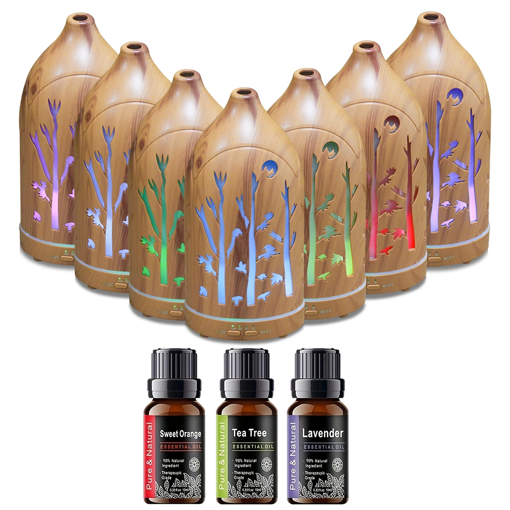 Aromatherapy Diffuser with 7 LED Colors, Auto Shut Off & 3 Essential Oils view 2