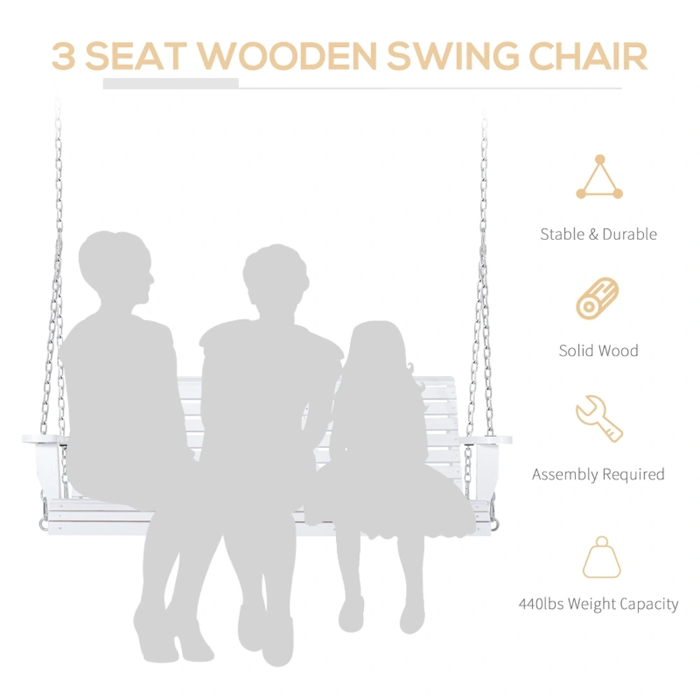 Outdoor Patio Swing Seat Garden Porch Hammock Chair for 3 People Wicker Rattan Outdoor Furniture view 3