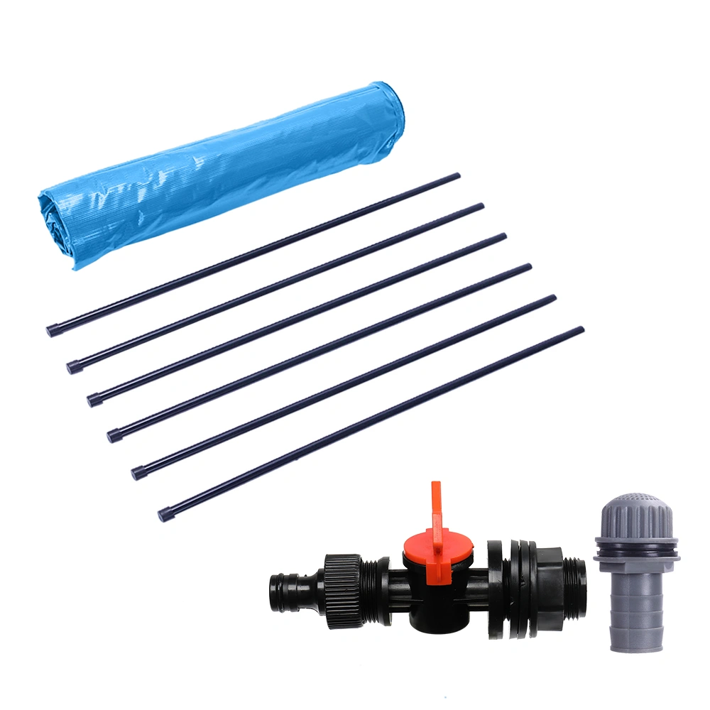 50 Gallon Folding Rain Barrel Water Collector Blue, Portable Collapsible Rain Water Barrel for Garden Irrigation view 2