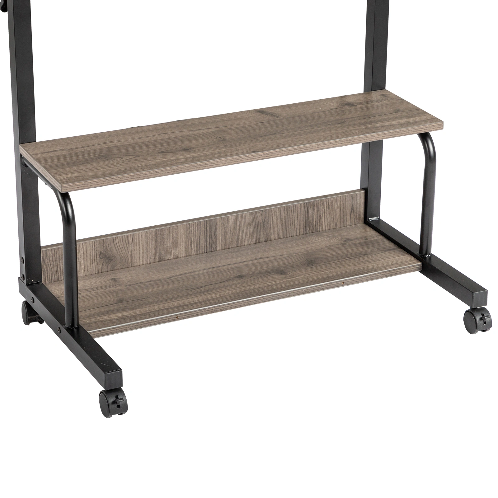 Grey Oak P2 15MM Particle Board with Melamine Coating Adjustable Computer Desk with 3 USB + 2 AC Outlets view 7