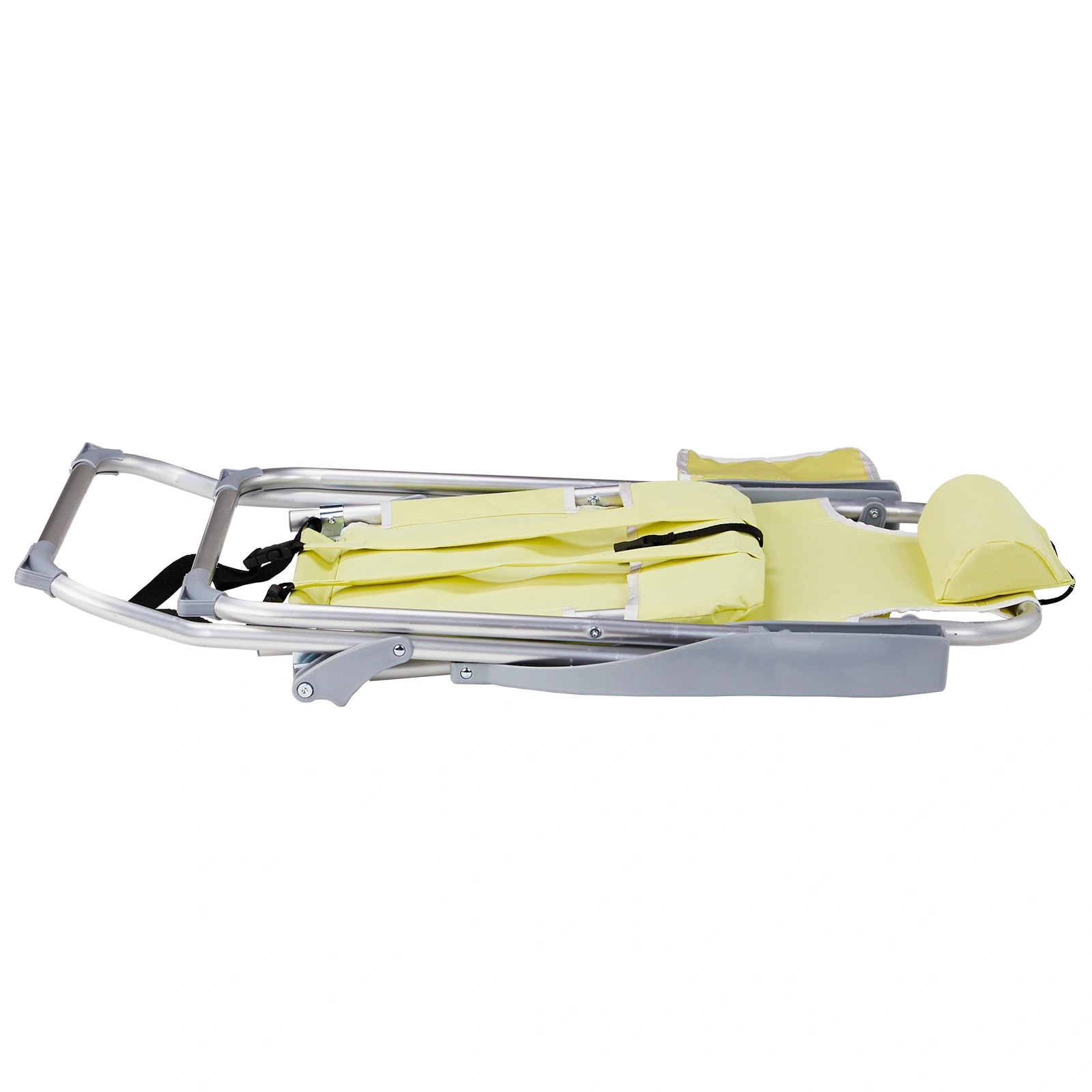 63*70*99cm Heightened Oxford Cloth Silver White Aluminum Tube Bearing 100kg Beach Chair Yellow view 7