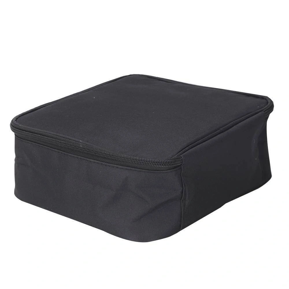 Portable Makeup Bag with Handle, Black Travel Toiletry Wash Organizer Case, Cosmetic Pouch view 2