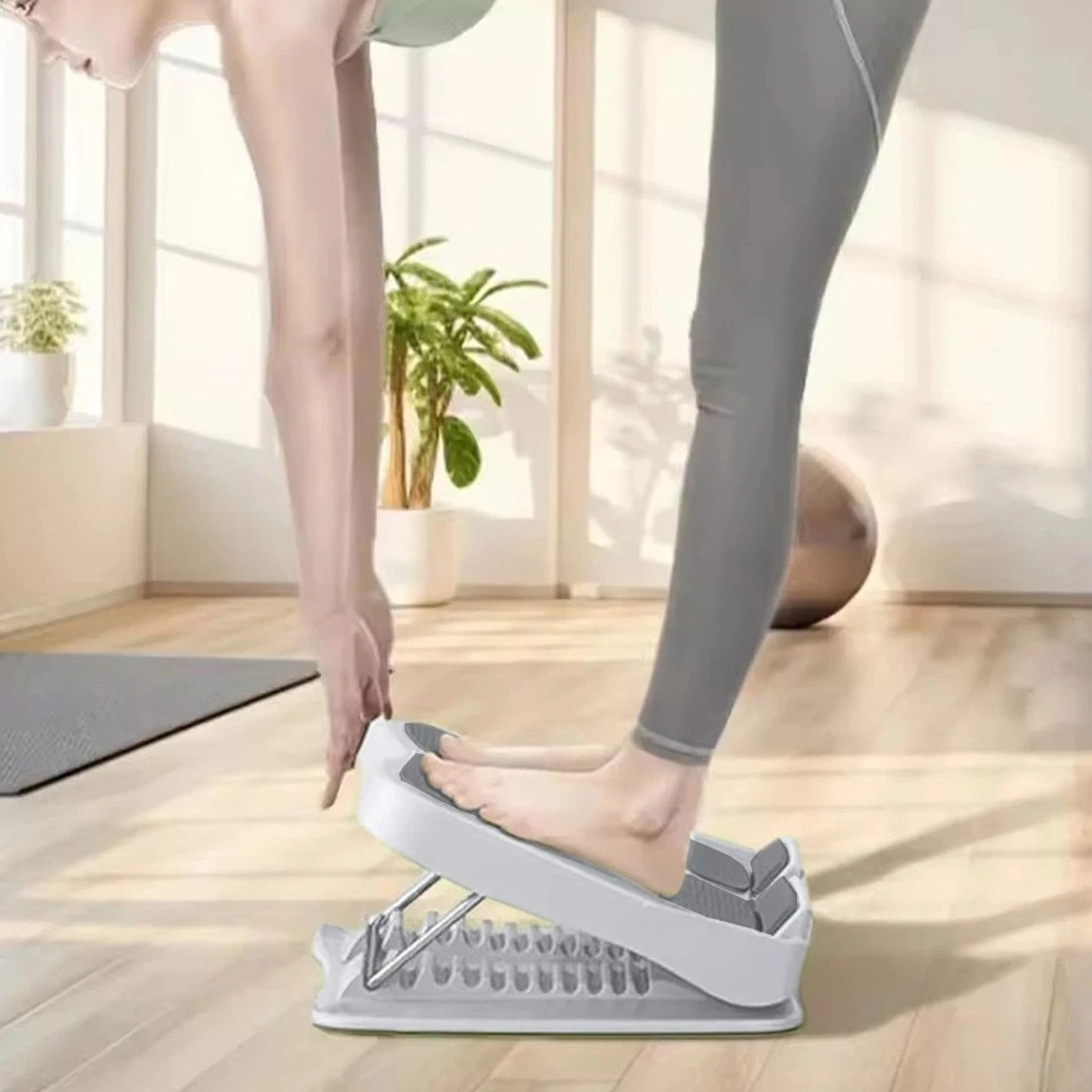 Adjustable Calf Stretch Board, Foldable Ankle Mobility Stretcher for Leg Flexibility & Recovery, Pink view 5