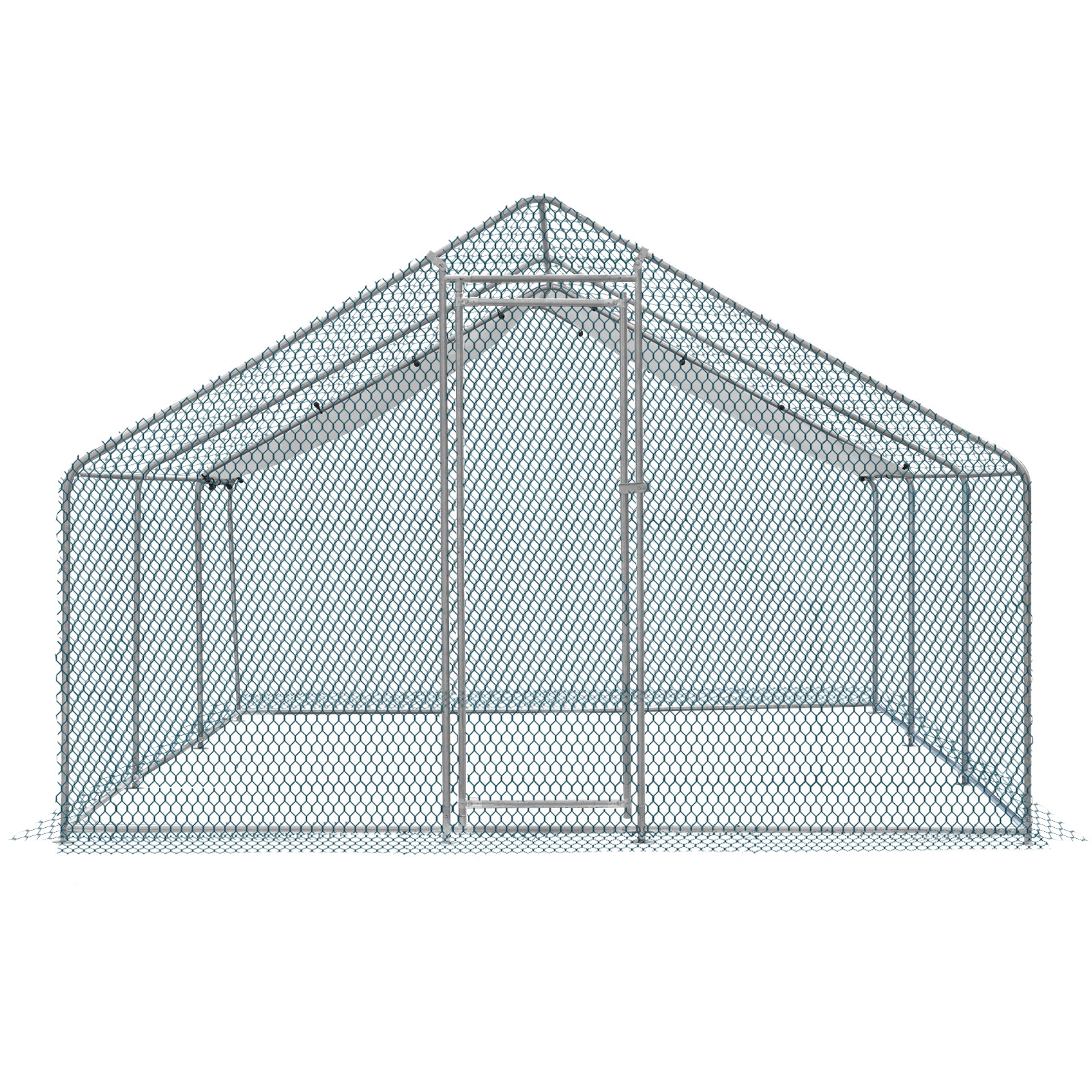 20 x 10 ft Large Metal Chicken Coop, Walk-in Poultry Cage Chicken Hen Run House with Waterproof Cover, Rabbits Cats Dogs Farm Pen for Outdoor Backyard Farm Garden view 4