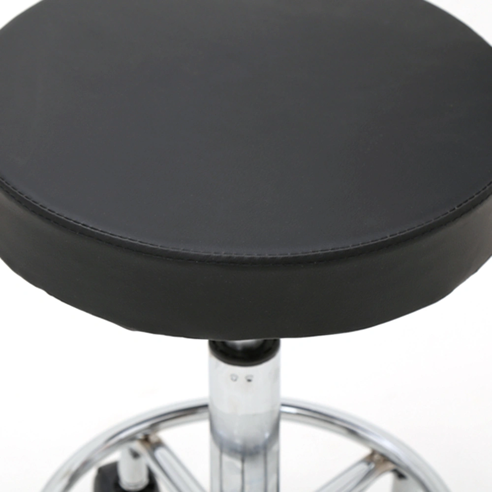 Round Shape Adjustable Salon Stool with Back Black view 22