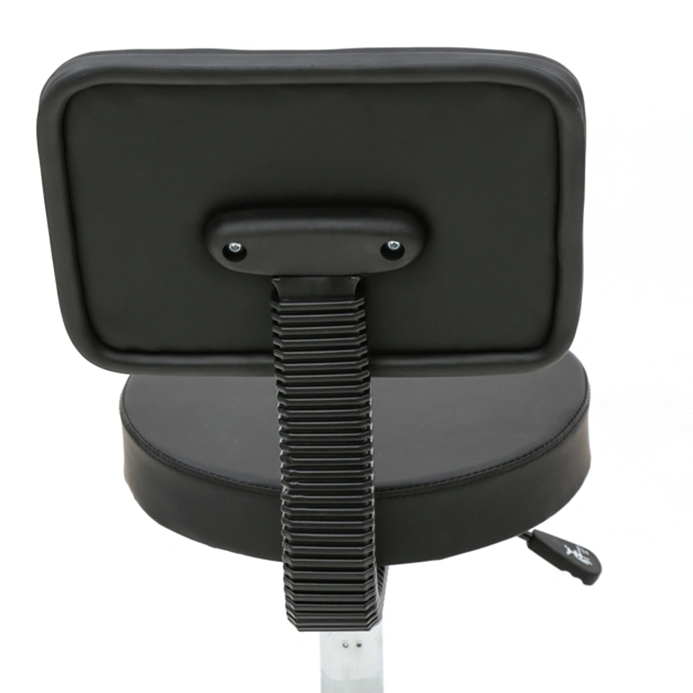 Round Shape Adjustable Salon Stool with Back Black view 7
