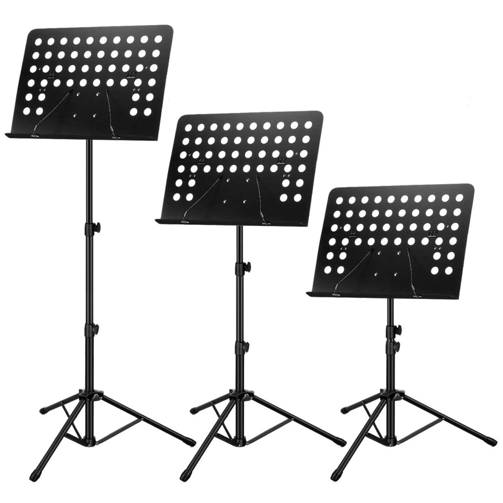 Heavy Duty Orchestra Music Stand, Adjustable Height & Angle, Sturdy Tripod Base, Professional Concert Performance view 3
