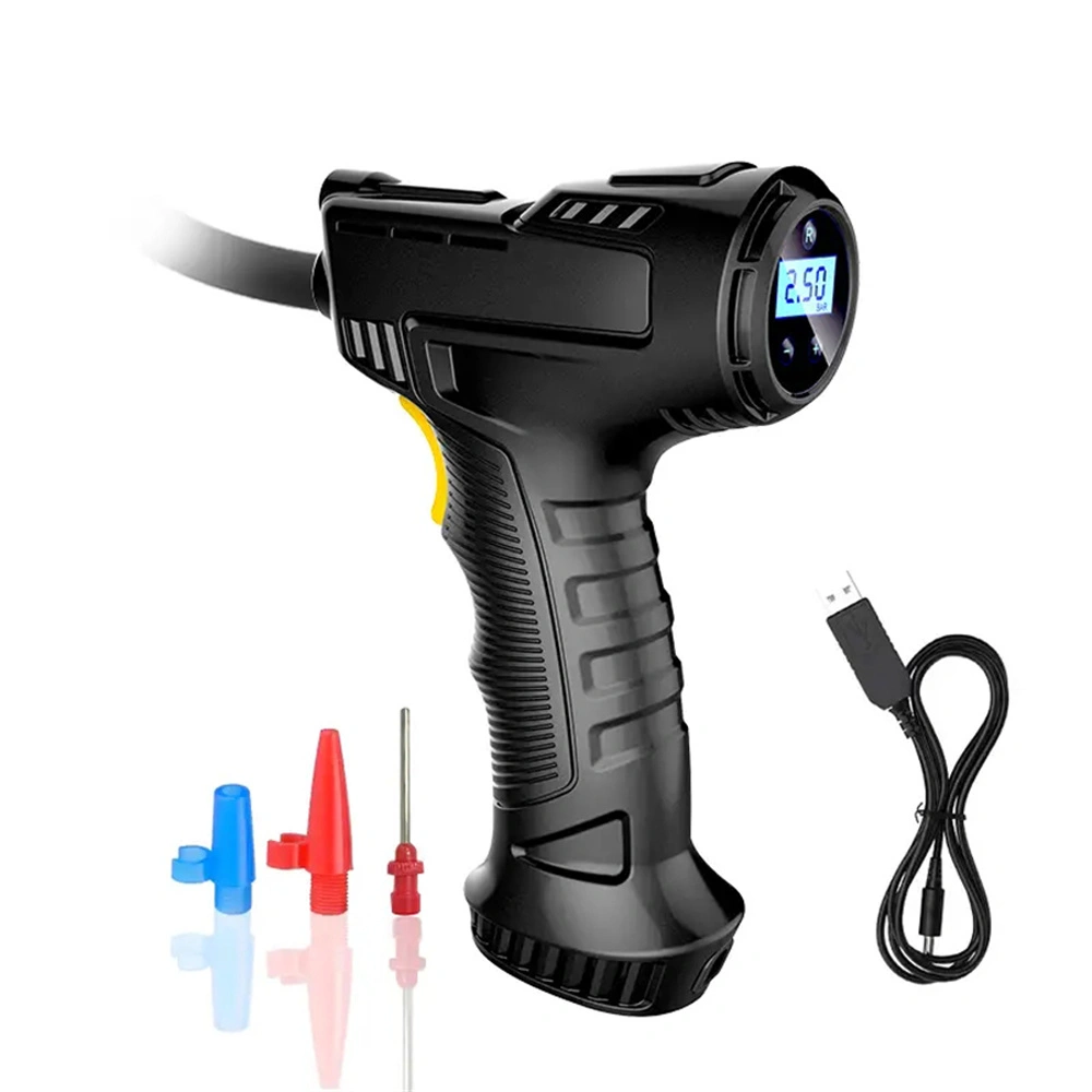 1PC 4000mAh 150PSI Car Air Compressor Portable Wireless & Wired Inflator Pump with LED Light, 120W Black