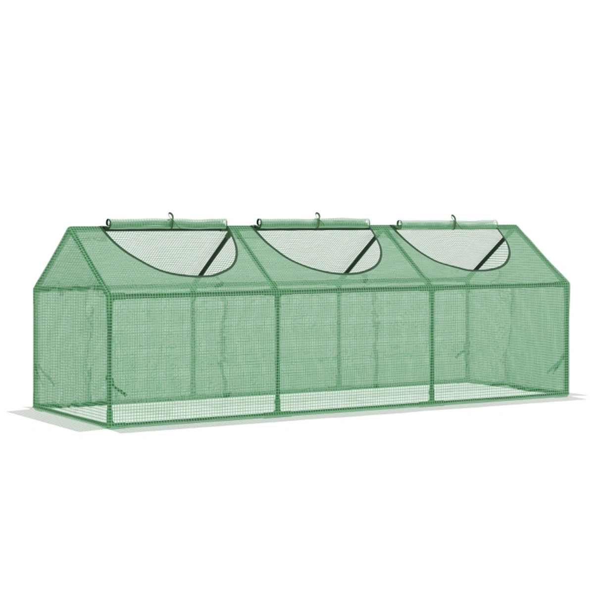 Mini Walk-In Greenhouse Portable Indoor Outdoor Tent with Zipper Door Window PE Fabric for Plants Seedlings Growing