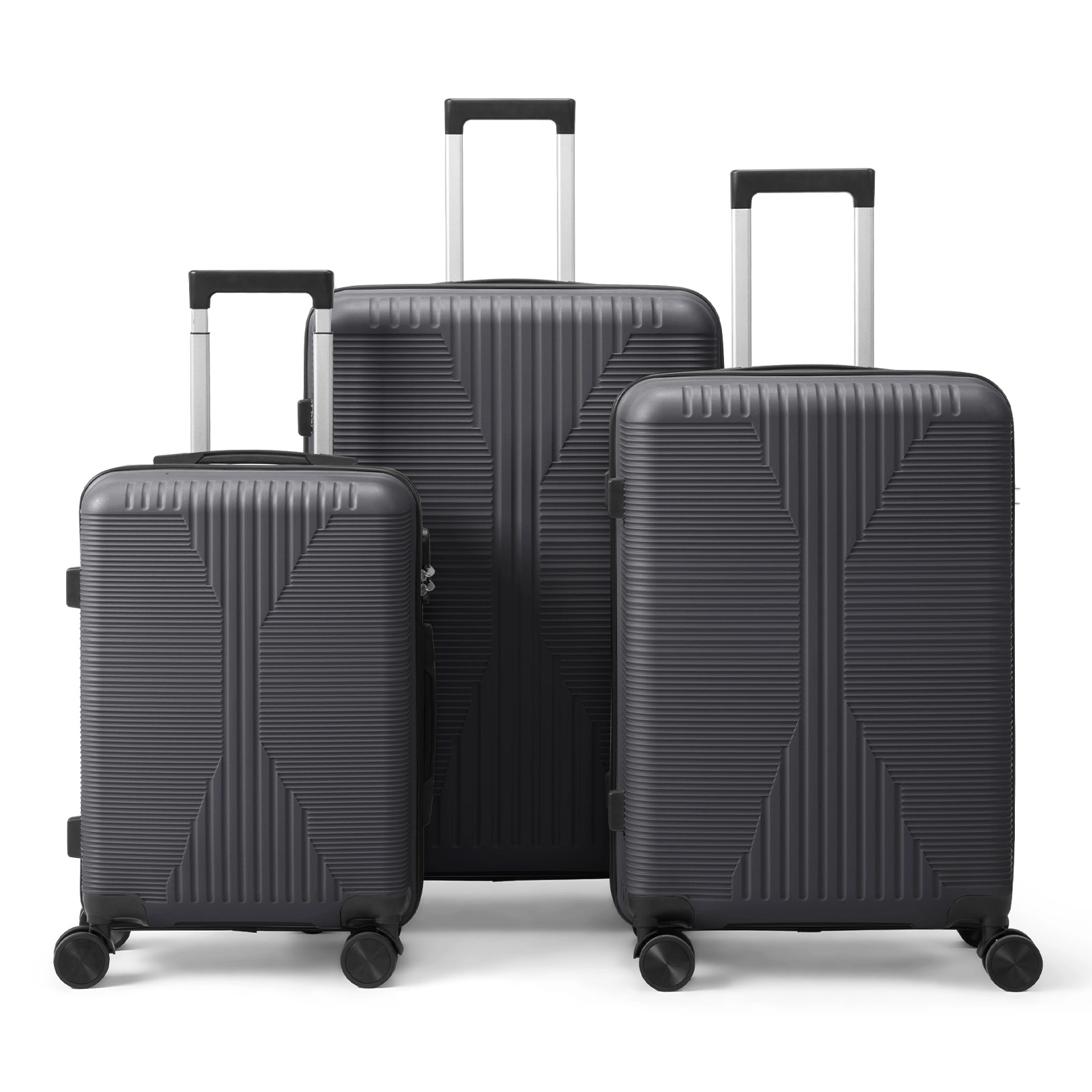 PP Trolley Case 20in 24in 28in 3PCS Suitcase Set Dark Gray view 12