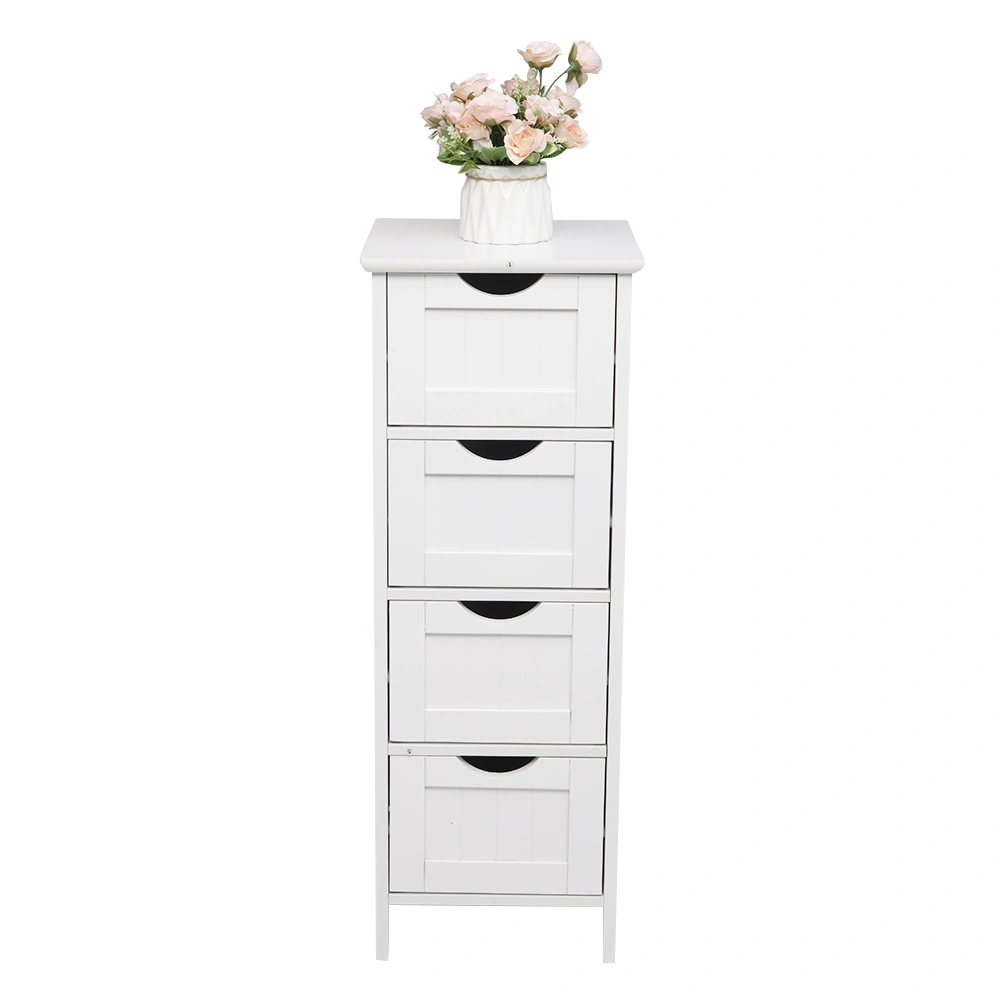 4 Drawer Storage Cabinet, Freestanding Organizer Unit with Smooth Glide Drawers, Multi-Purpose Floor Cabinet for Home, Office, Bedroom view 3