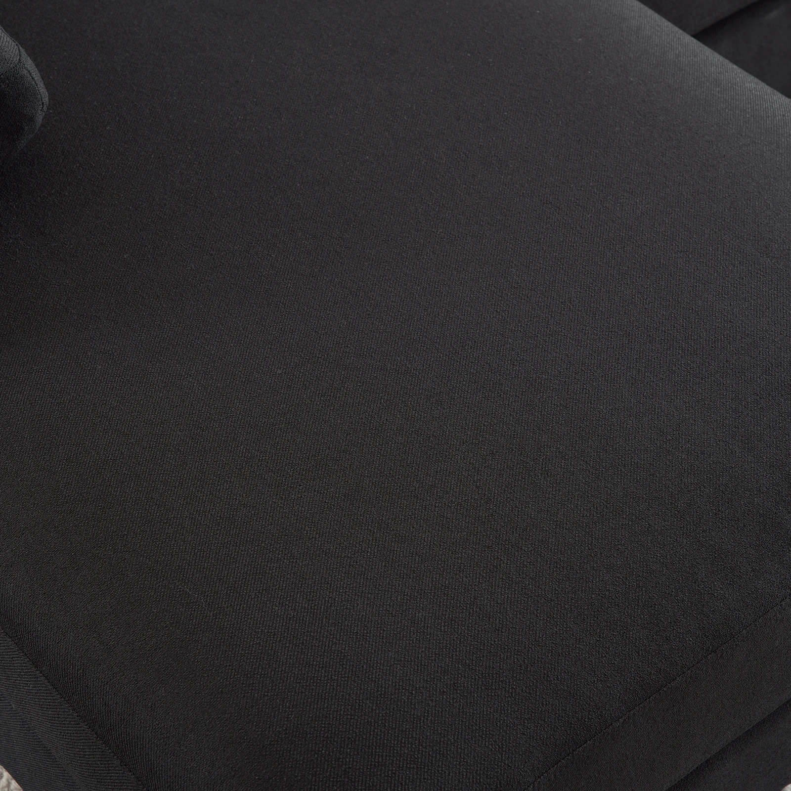 280*130*85 U-Shaped 4-Seat Linen Seat Frame Wooden Frame Back Iron Frame Golden Feet Indoor Modular Sofa Black view 29
