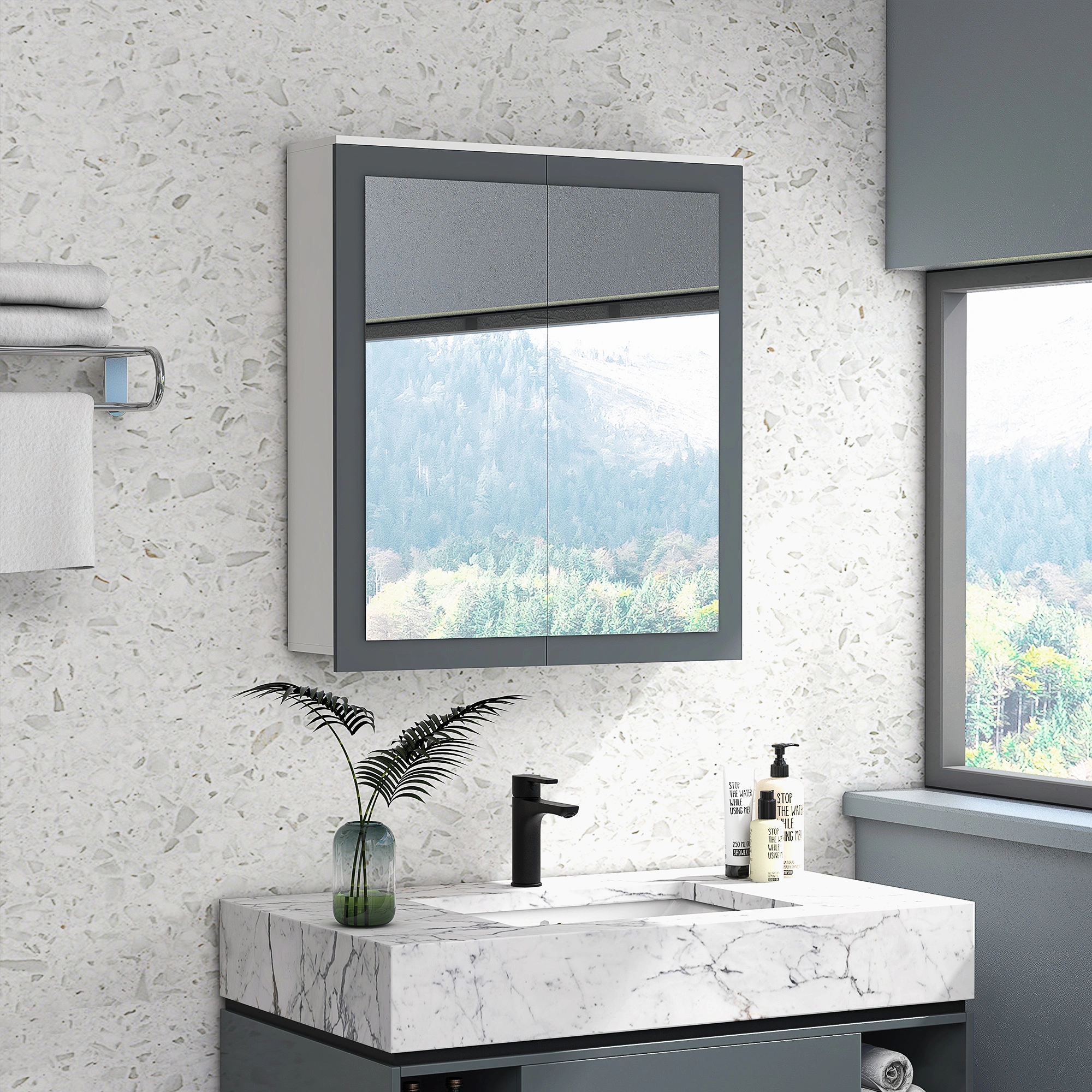 Bathroom Cabinet with Mirror Amazon ShippingProhibited by WalMart
