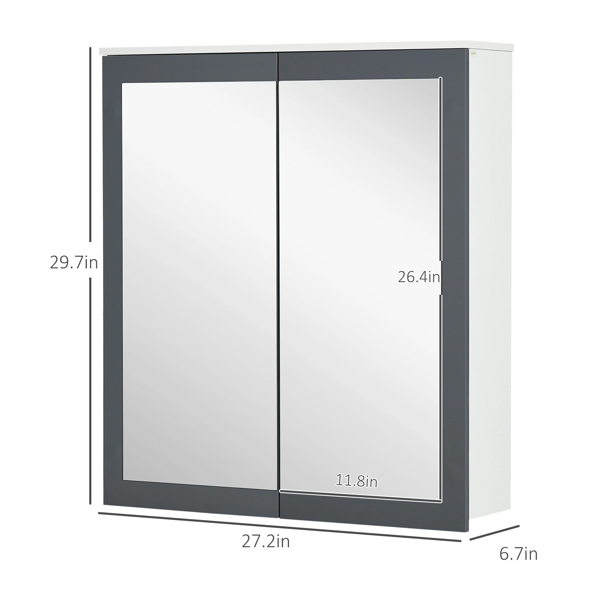 Bathroom Vanity Cabinet with Mirror Wall-Mount Storage Cabinet view 2