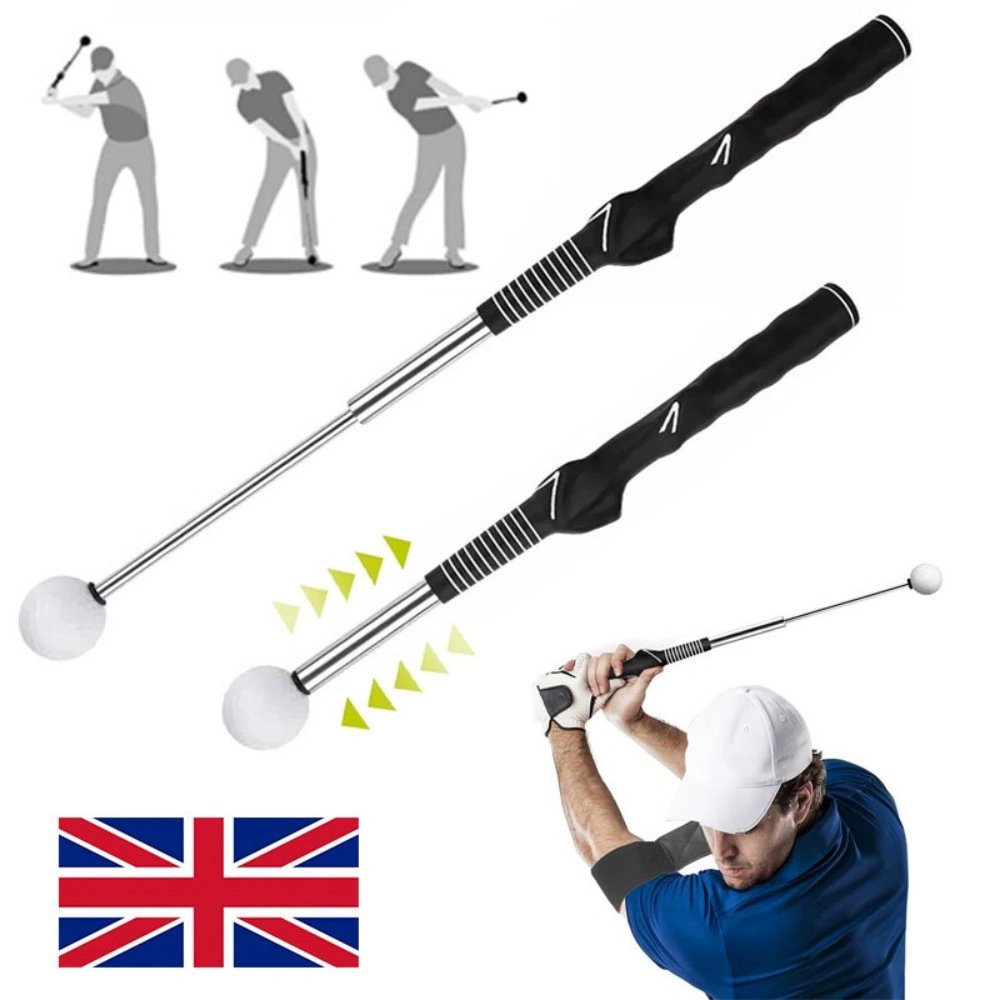 Retractable Golf Swing Trainer - Grip & Stance Training Aid for Indoor Practice & Warm Up view 2