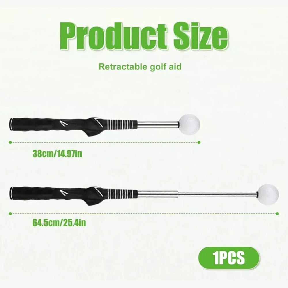 Retractable Golf Swing Trainer - Grip & Stance Training Aid for Indoor Practice & Warm Up view 4