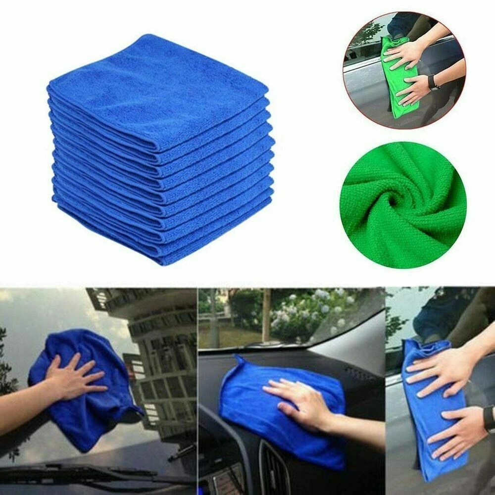 50 Pack Microfiber Cleaning Cloths Car Polishing Towels Soft Absorbent Wash Pads view 3