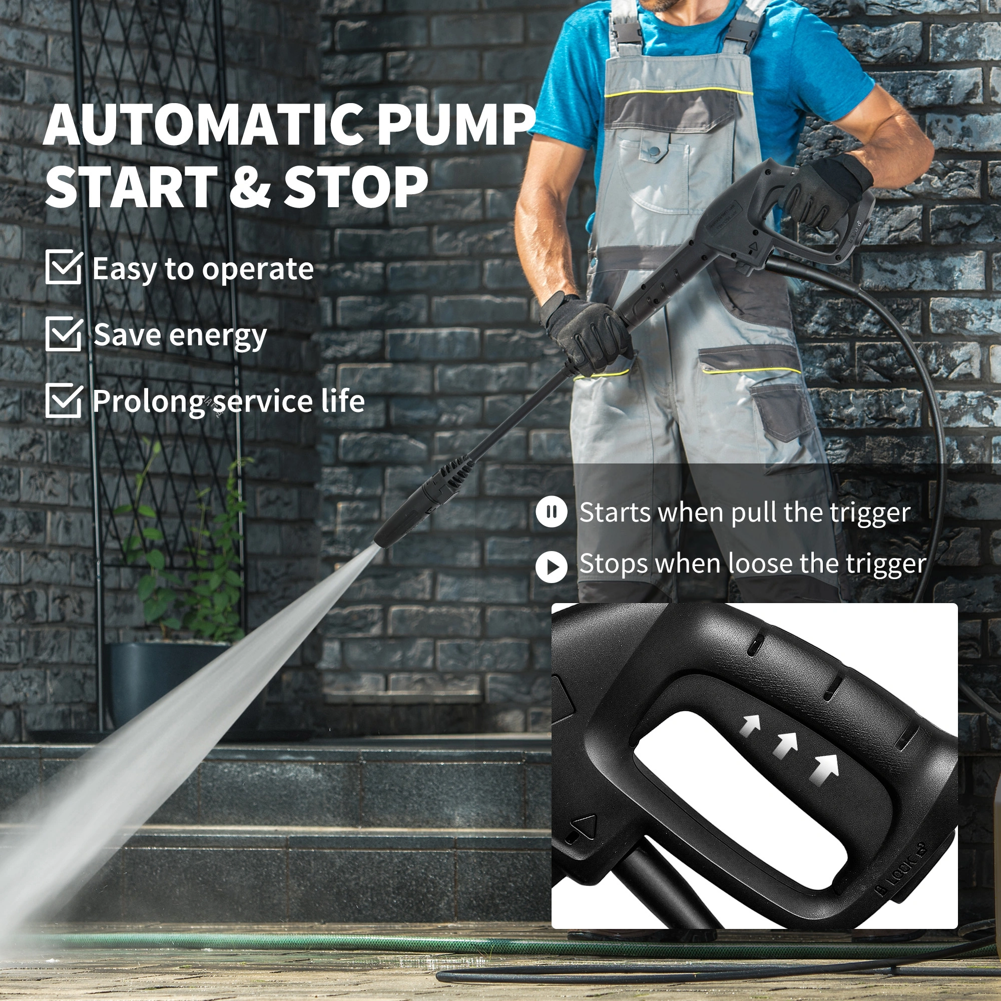 High Pressure Washer 2200 PSI Hot Cold Electric Pressure Cleaner 1.6 GPM Tool Set view 3