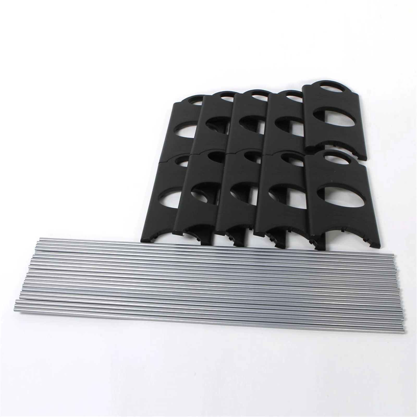 10-Tier Adjustable Shoe Rack Organizer, Holds 50 Pairs, Steel & Plastic Entryway Shoe Storage Shelf, Black/Silver view 2