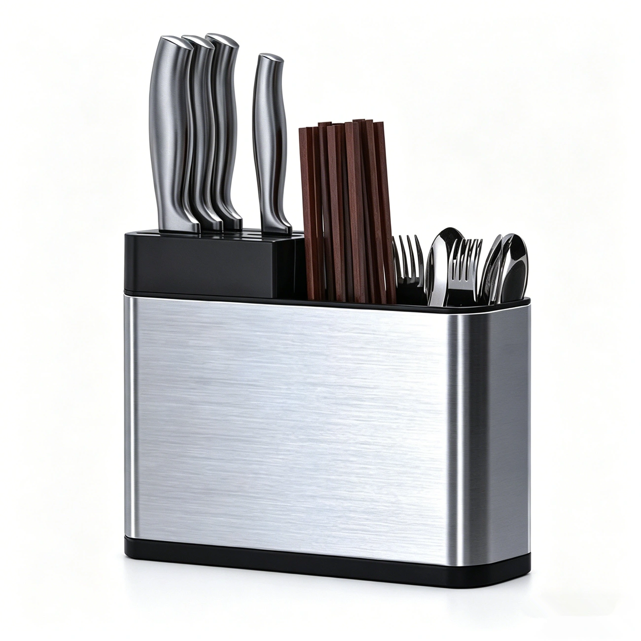 Kitchen Knife Block Cutlery Holder Organizer Rack - Utensil & Chopstick Storage Box