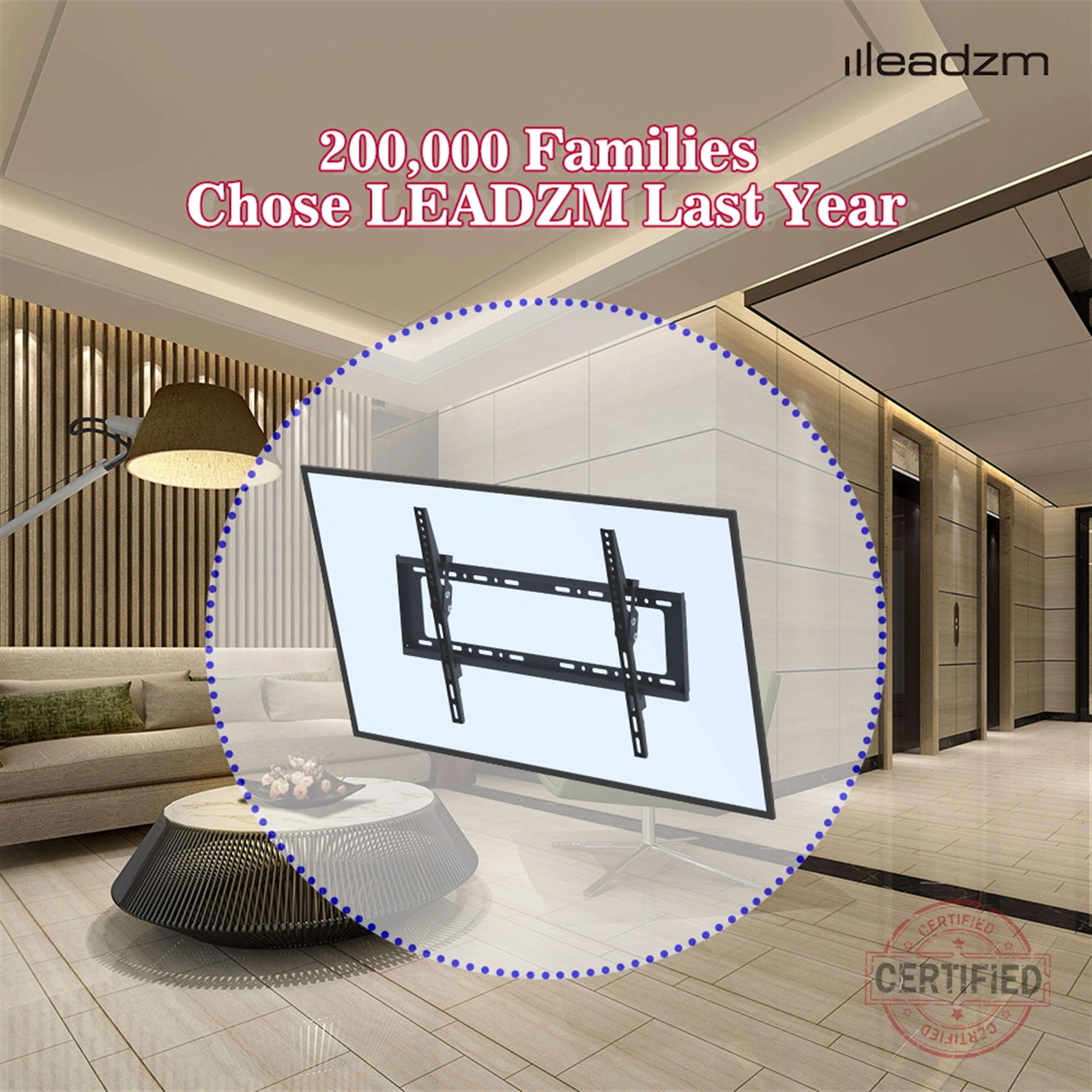 32-70" TV Wall Mount Bracket TMW798, Adjustable Swivel Tilt Stand with Spirit Level view 11