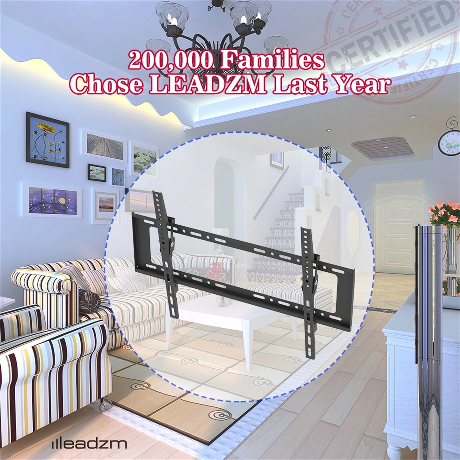 32-70" TV Wall Mount Bracket TMW798, Adjustable Swivel Tilt Stand with Spirit Level view 12