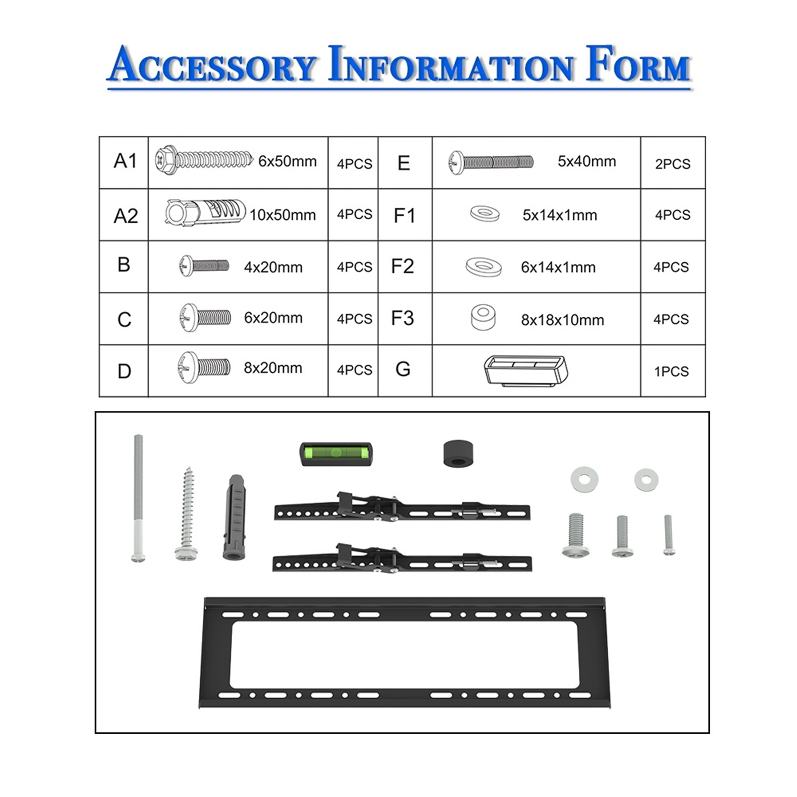 32-70" TV Wall Mount Bracket TMW798, Adjustable Swivel Tilt Stand with Spirit Level view 16