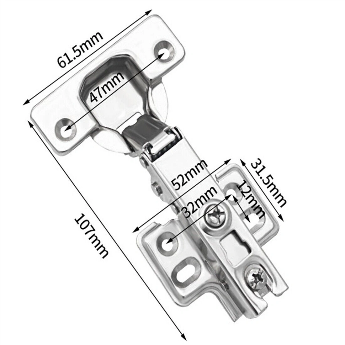 10Pcs Soft Close 35mm Kitchen Cabinet Cupboard Standard Overlay Door Hinges Brass New view 4
