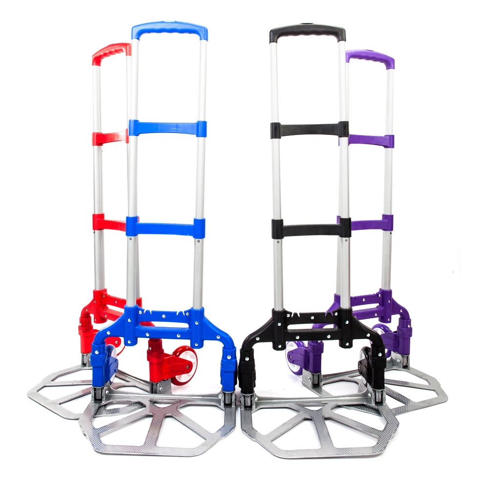 Portable Folding Collapsible Aluminum Cart Dolly Push Truck Trolley Blue view 25