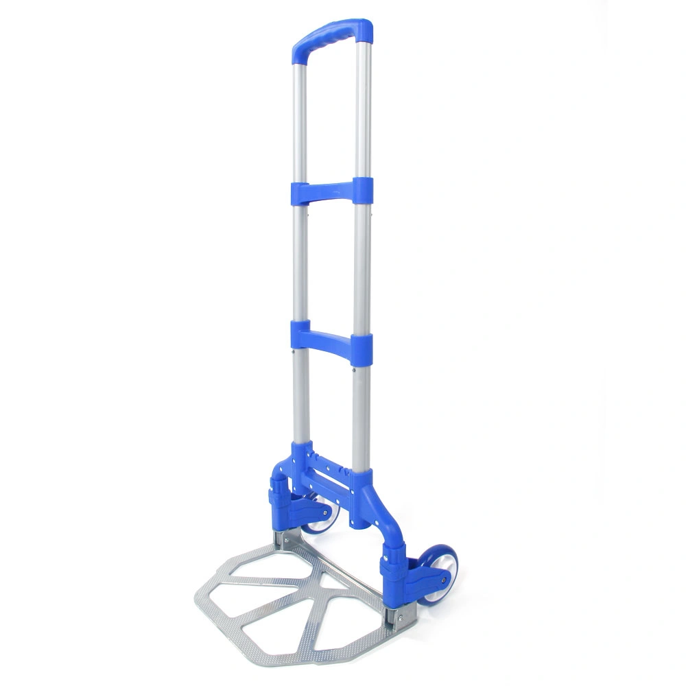 Portable Folding Collapsible Aluminum Cart Dolly Push Truck Trolley Blue view 8