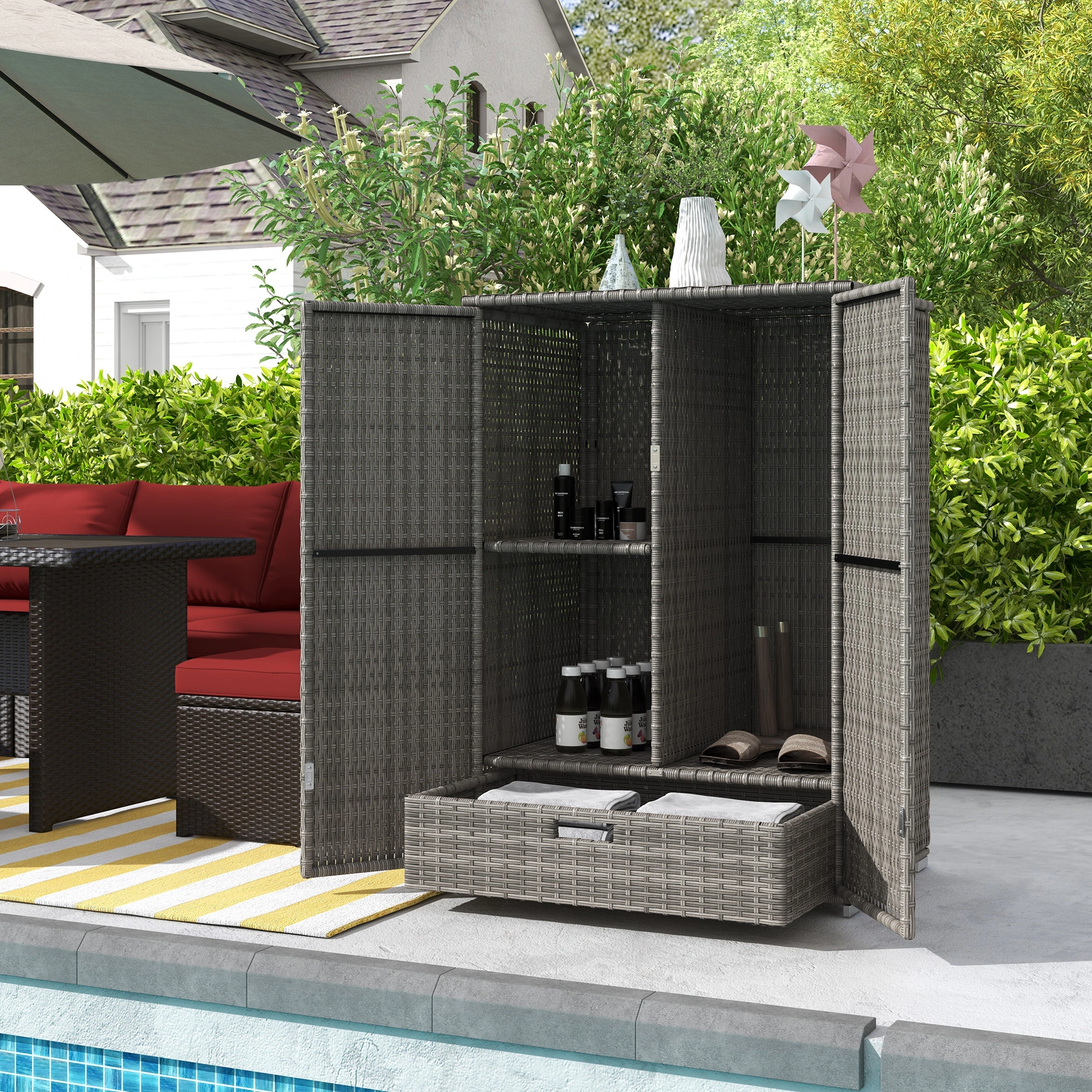 Bathroom Storage Organizer Shelf - Wall Mounted Rack for Toiletries and Toiletry Storage