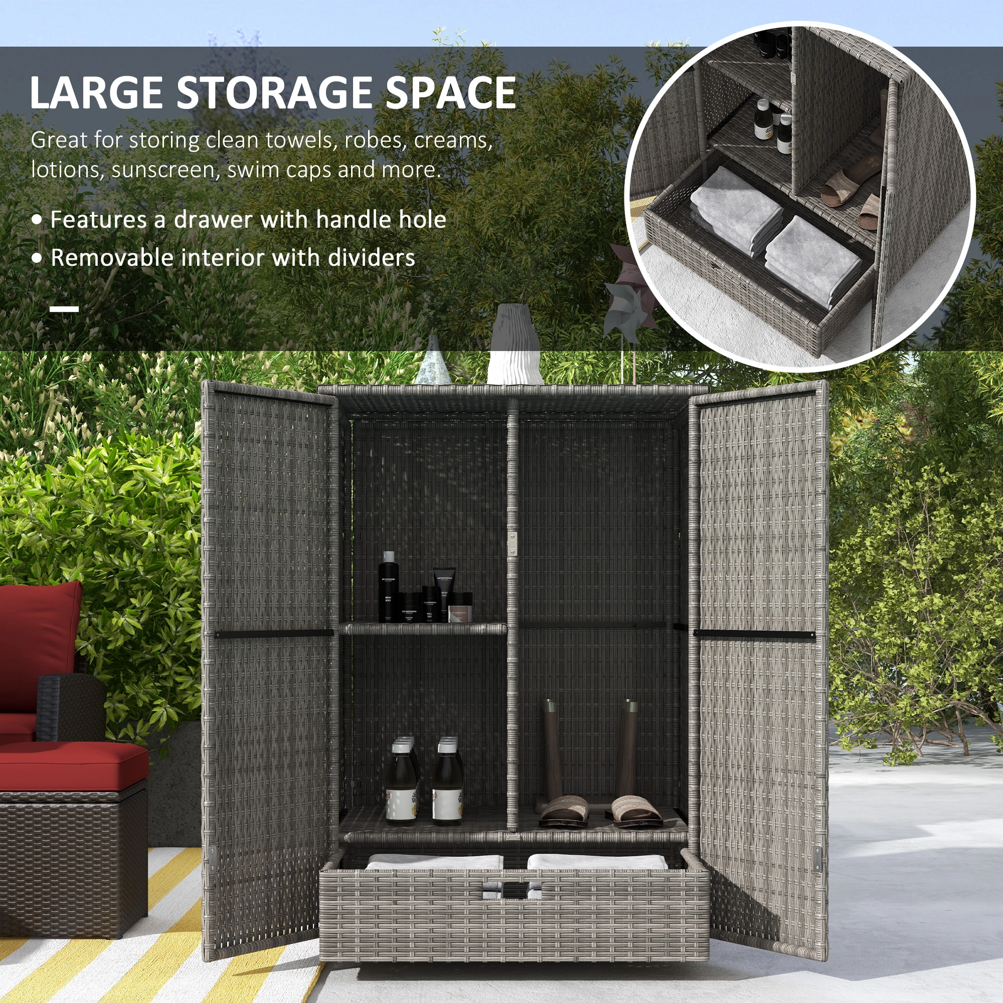 Bathroom Storage Organizer Shelf - Wall Mounted Rack for Toiletries and Toiletry Storage view 7