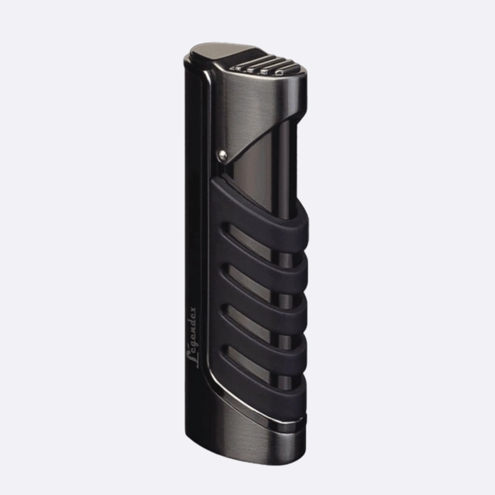 Legendex Explorer Torch Lighter Black Nickel Refillable Adjustable Flame Cigar Cigarette Kitchen Outdoor