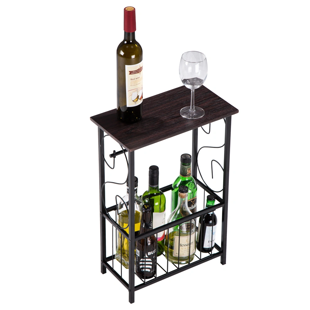 (37 x 20 x 55)cm Multifunctional Bathroom Table / Interior Side Table Tissue Magazine Rack Dark Brown view 16
