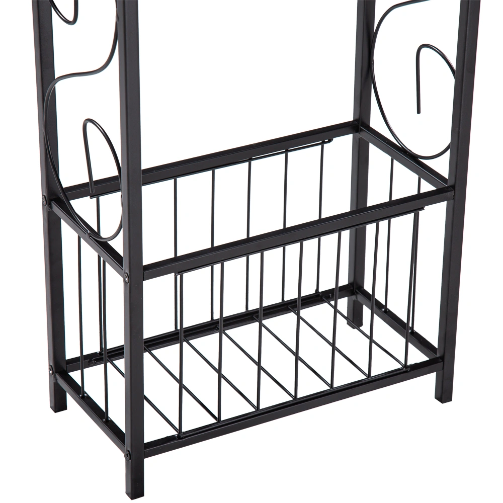 (37 x 20 x 55)cm Multifunctional Bathroom Table / Interior Side Table Tissue Magazine Rack Dark Brown view 5